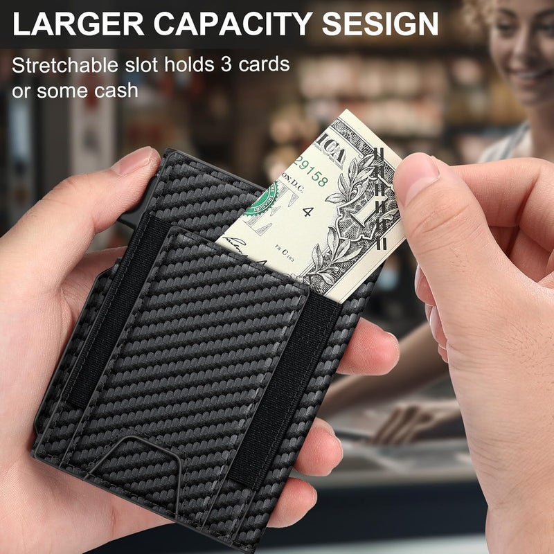 SEMORID Wallet for Men Wallet with Slim Pop Up Card Holder 9-13 Cards, Bifold Minimalist Smart Wallet RFID Blocking Credit Card Holder with ID Window & Stretchable Cash Slot Compact Metal Aluminum Card Case - Image 4